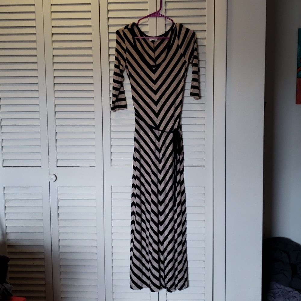 Calvin Klein, stripe maxi dress